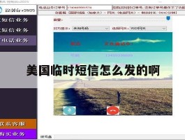 美国临时短信怎么发的啊
