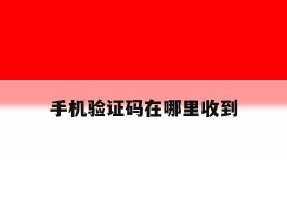 手机验证码在哪里收到