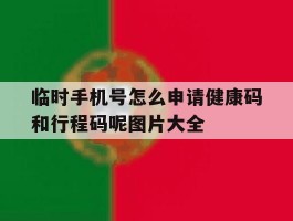 包含临时手机号怎么申请健康码和行程码呢图片大全的词条