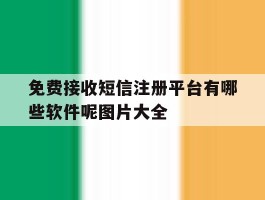 免费接收短信注册平台有哪些软件呢图片大全