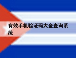 有效手机验证码大全查询系统