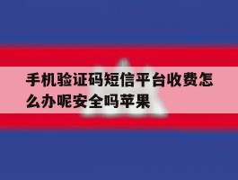 关于手机验证码短信平台收费怎么办呢安全吗苹果的信息