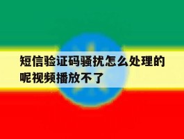 短信验证码骚扰怎么处理的呢视频播放不了