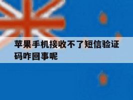 苹果手机接收不了短信验证码咋回事呢