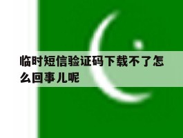 临时短信验证码下载不了怎么回事儿呢