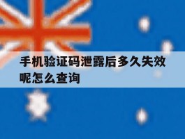 手机验证码泄露后多久失效呢怎么查询
