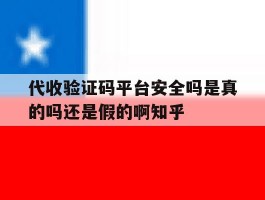 包含代收验证码平台安全吗是真的吗还是假的啊知乎的词条