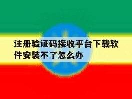 关于注册验证码接收平台下载软件安装不了怎么办的信息