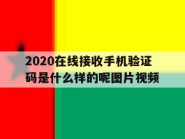 2020在线接收手机验证码是什么样的呢图片视频