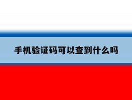 手机验证码可以查到什么吗