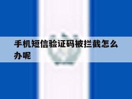 手机短信验证码被拦截怎么办呢