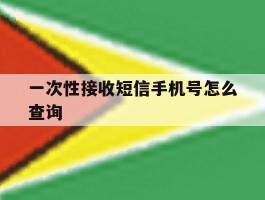 一次性接收短信手机号怎么查询