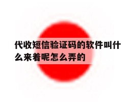 代收短信验证码的软件叫什么来着呢怎么弄的