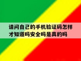 包含请问自己的手机验证码怎样才知道吗安全吗是真的吗的词条