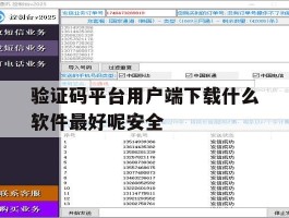 验证码平台用户端下载什么软件最好呢安全