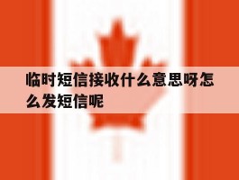 临时短信接收什么意思呀怎么发短信呢的简单介绍