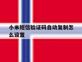 小米短信验证码自动复制怎么设置