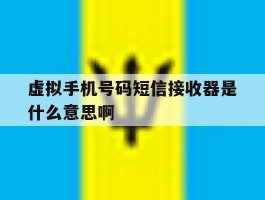 虚拟手机号码短信接收器是什么意思啊