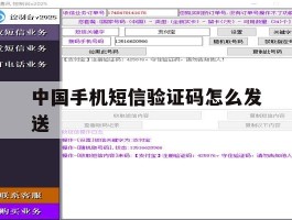 中国手机短信验证码怎么发送