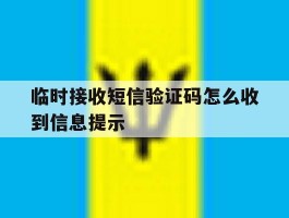 临时接收短信验证码怎么收到信息提示