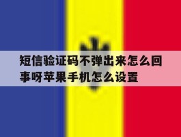 短信验证码不弹出来怎么回事呀苹果手机怎么设置的简单介绍