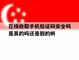 在线收取手机验证码安全吗是真的吗还是假的啊的简单介绍