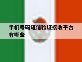 手机号码短信验证接收平台有哪些