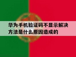 关于华为手机验证码不显示解决方法是什么原因造成的的信息