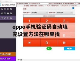 oppo手机验证码自动填充设置方法在哪里找