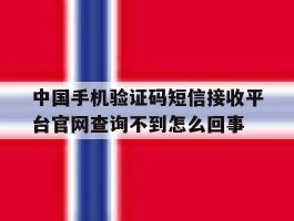 中国手机验证码短信接收平台官网查询不到怎么回事的简单介绍