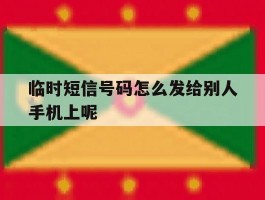 临时短信号码怎么发给别人手机上呢