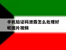 手机验证码泄露怎么处理好呢图片视频