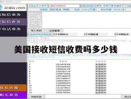 美国接收短信收费吗多少钱