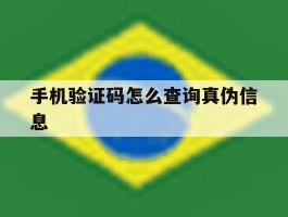 手机验证码怎么查询真伪信息