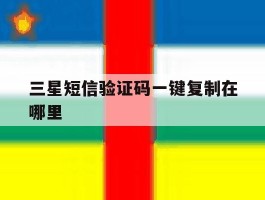 三星短信验证码一键复制在哪里