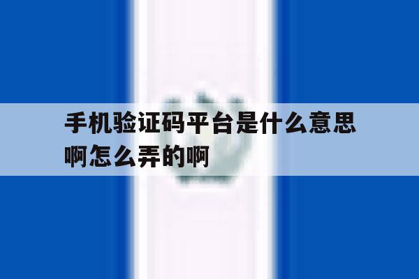 包含手机验证码平台是什么意思啊怎么弄的啊的词条 包含手机验证码平台是什么意思啊怎么弄的啊的词条