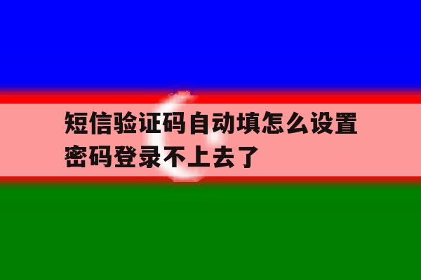 短信验证码自动填怎么设置密码登录不上去了