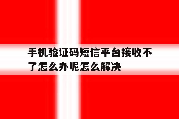 手机验证码短信平台接收不了怎么办呢怎么解决的简单介绍 手机验证码短信平台接收不了怎么办呢怎么解决的简单介绍