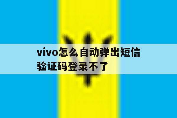 vivo怎么自动弹出短信验证码登录不了