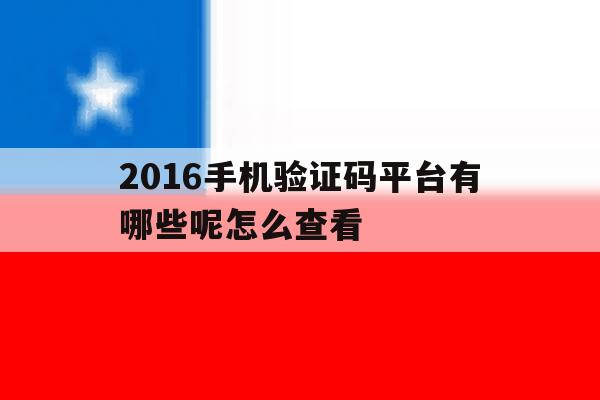 2016手机验证码平台有哪些呢怎么查看 2016手机验证码平台有哪些呢怎么查看