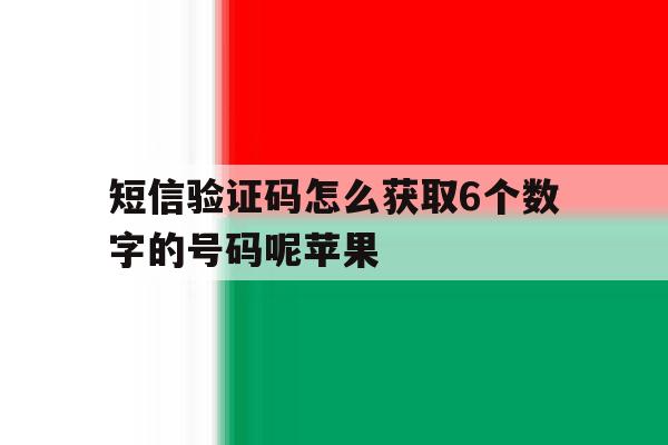 短信验证码怎么获取6个数字的号码呢苹果 短信验证码怎么获取6个数字的号码呢苹果