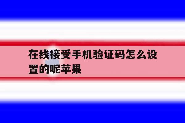 在线接受手机验证码怎么设置的呢苹果 在线接受手机验证码怎么设置的呢苹果
