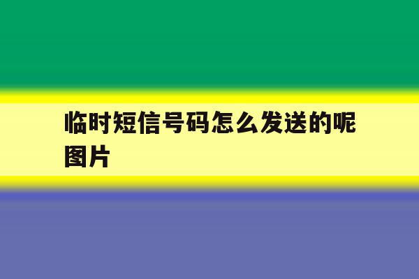 临时短信号码怎么发送的呢图片 临时短信号码怎么发送的呢图片