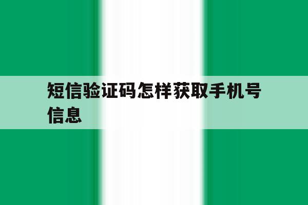 短信验证码怎样获取手机号信息 短信验证码怎样获取手机号信息