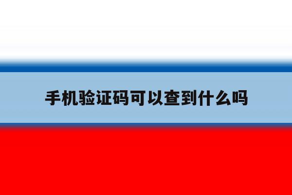 手机验证码可以查到什么吗 手机验证码可以查到什么吗
