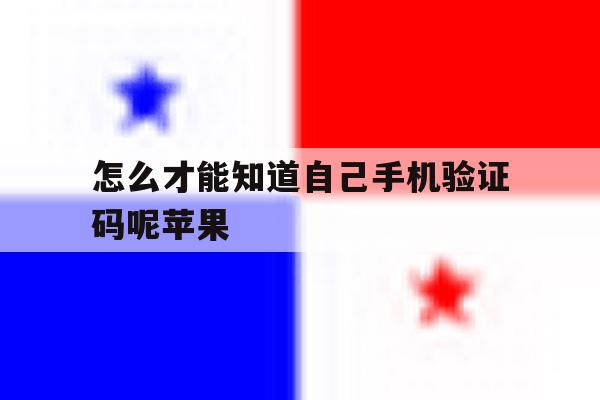 怎么才能知道自己手机验证码呢苹果 怎么才能知道自己手机验证码呢苹果