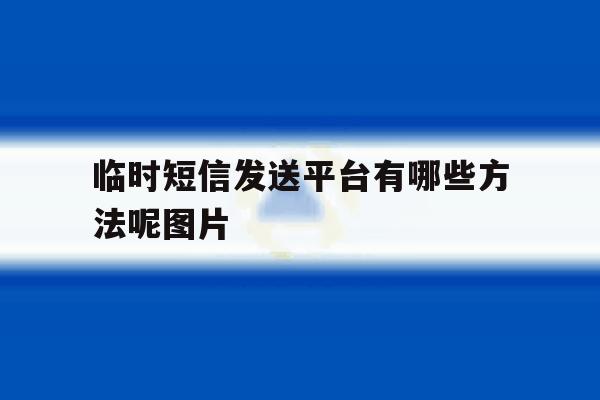 临时短信发送平台有哪些方法呢图片 临时短信发送平台有哪些方法呢图片
