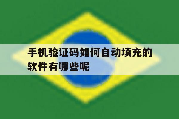手机验证码如何自动填充的软件有哪些呢 手机验证码如何自动填充的软件有哪些呢