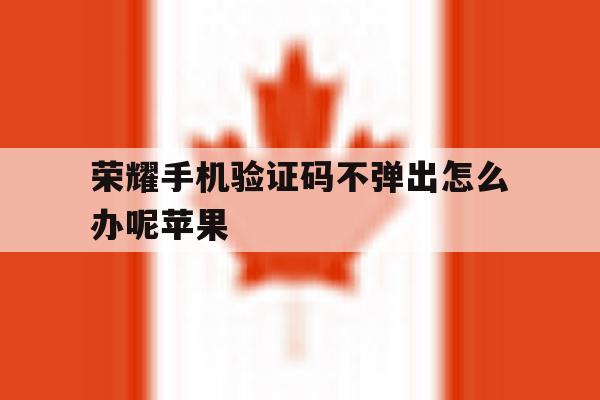 荣耀手机验证码不弹出怎么办呢苹果 荣耀手机验证码不弹出怎么办呢苹果