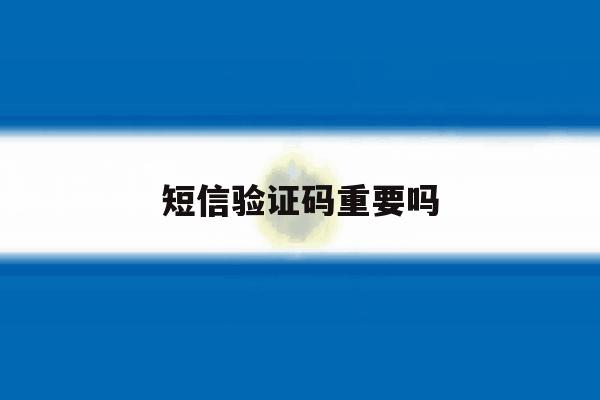 短信验证码重要吗 短信验证码重要吗